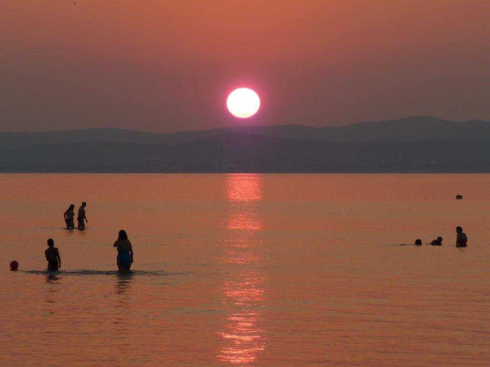 Der Balaton beim Sonnenuntergang